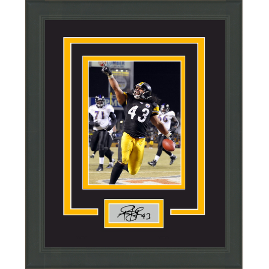 Framed Troy Polamalu Facsimile Laser Engraved Signature Auto Pittsburgh Steelers 11x14 Football Photo