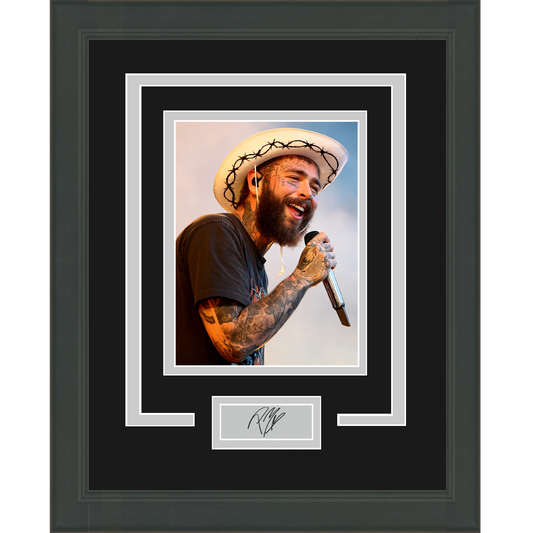 Framed Post Malone Facsimile Laser Engraved Signature Auto 11x14 Music Photo