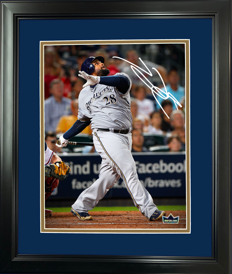 Framed Prince Fielder Milwaukee Brewers Facsimile Laser Engraved Signature Auto 11"x14"Baseball Photo HOFSM Holo