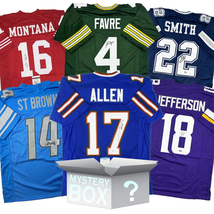 Random Autographed/Signed Football Jersey Mystery Box with PSA JSA or Beckett COA