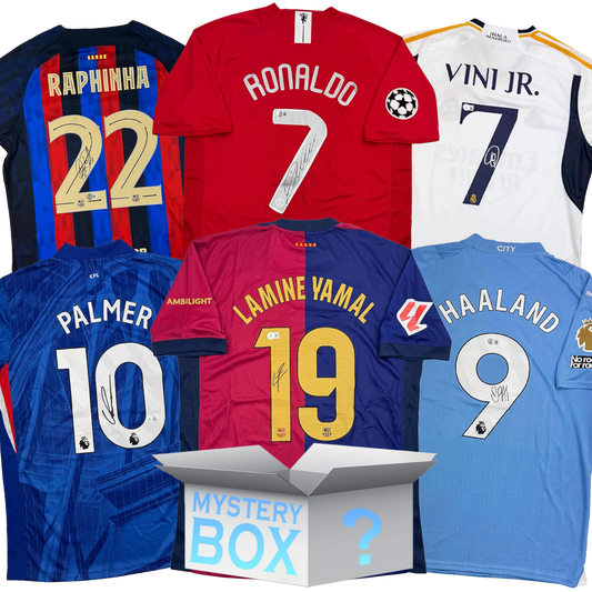 Random Autographed/Signed Soccer Jersey Mystery Box with PSA JSA or Beckett COA