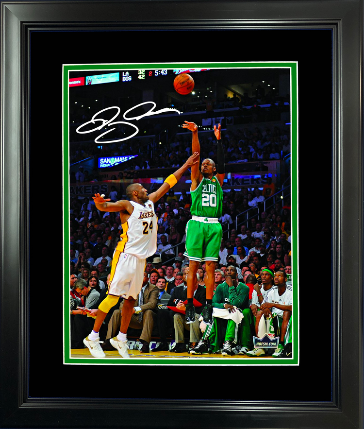 Framed Ray Allen Facsimile Laser Engraved Signature Auto 11"x14"Basketball Photo HOFSM Holo