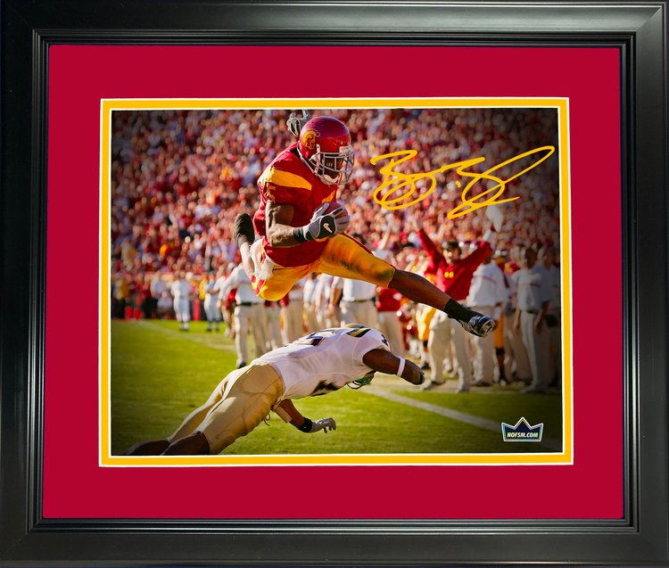 Framed Reggie Bush Facsimile Laser Engraved Signature Auto USC Trojans 11"x14"College Football Photo HOFSM Holo