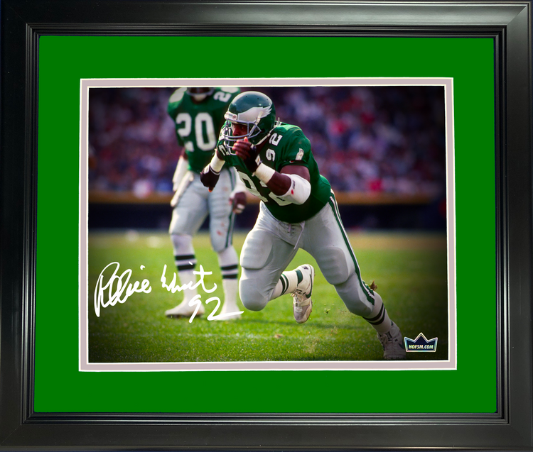 Framed Reggie White Facsimile Laser Engraved Signature Auto Philadelphia Eagles 11"x14"Football Photo HOFSM Holo