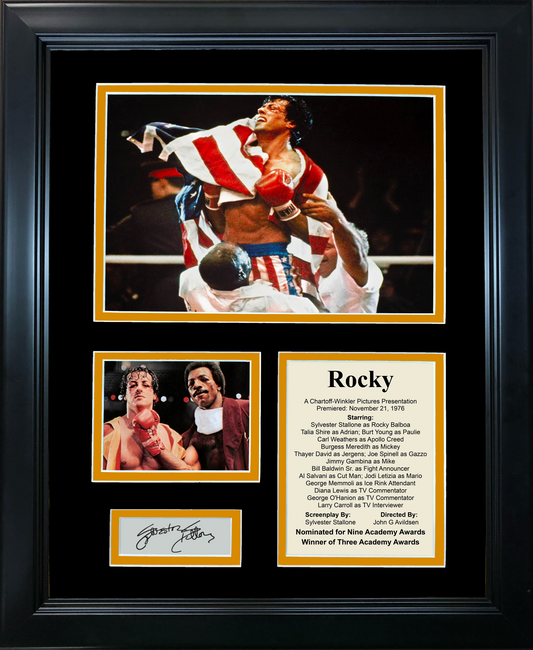 Framed Rocky Balboa Sylvester Stallone Facsimile Laser Engraved Signature Auto Boxing Movie 11"x14"Photo Sig Collage