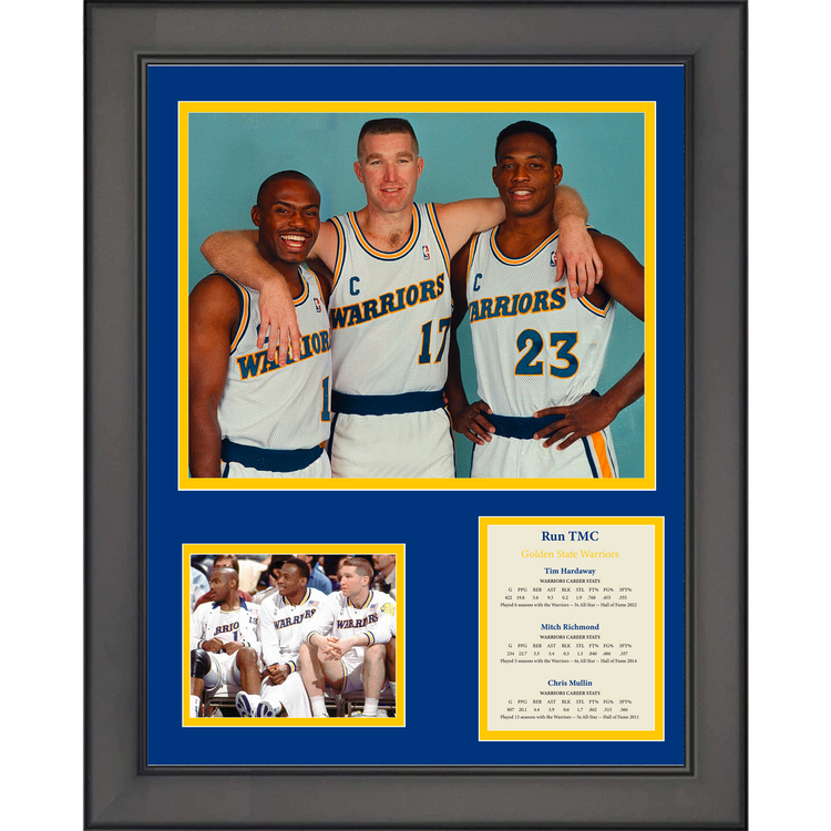 Framed Golden State Warriors  Run TMC  Tim Hardaway Mitch Richmond Chris Mullin 11"x14" Basketball Three Photo Collage