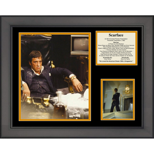 Framed Scarface Al Pacino Movie 11"x14"Three Photo Collage
