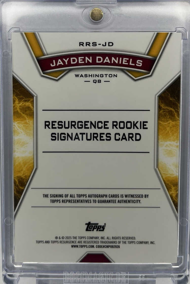 2024 Topps Resurgence Jayden Daniels #RRSJD Silver Static Auto Washington Commanders Rookie RC Football Card