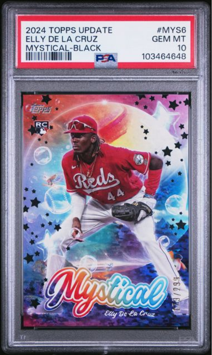 Graded 2024 Topps Update Elly De La Cruz #MYS6 Mystical Black /199 Rookie RC Baseball Card PSA 10 Gem Mint
