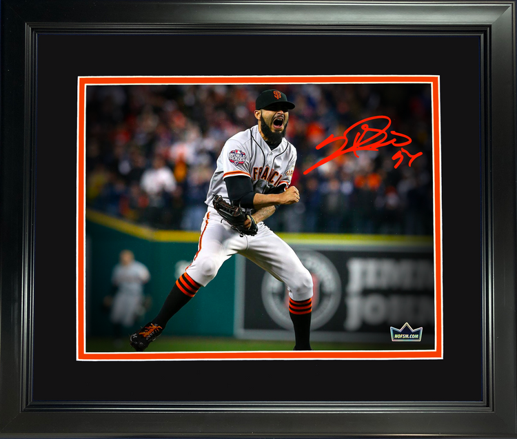 Framed Sergio Romo San Francisco Giants Facsimile Laser Engraved Signature Auto 11"x14"Baseball Photo HOFSM Holo