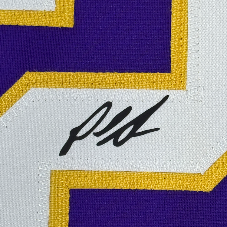 Framed Facsimile Autographed Paul Skenes 35x39 LSU Purple Reprint Laser Auto College Baseball Jersey