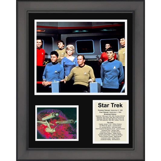 Framed Star Trek TV Series 11"x14"Three Photo Collage