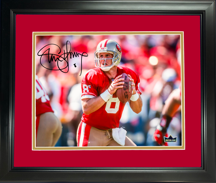 Framed Steve Young San Francisco 49ers Facsimile Laser Engraved Signature Auto 11"x14"Football Photo HOFSM Holo