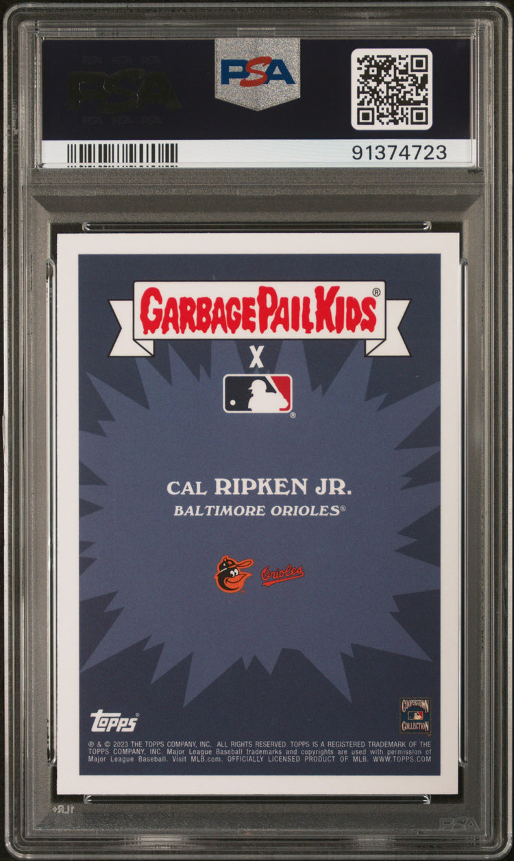Graded 2023 Topps Garbage Pail Kids Cal Ripken Jr. #5A Tin Can Cal Baseball Card PSA 10 Gem Mint