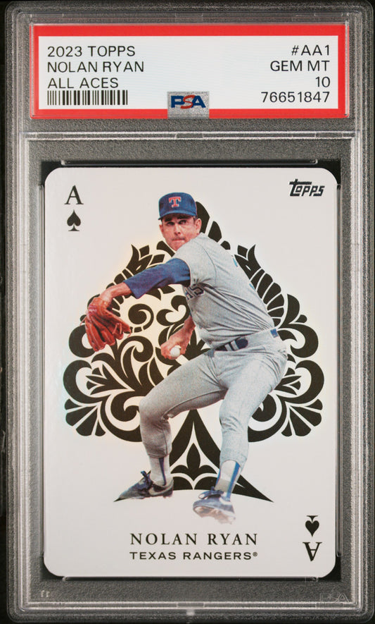 Graded 2023 Topps Nolan Ryan #AA1 All Aces Baseball Card PSA 10 Gem Mint