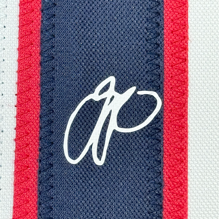 Framed Facsimile Autographed Jayson Tatum 35x39 2024 United States Team USA Blue Reprint Laser Auto Basketball Jersey