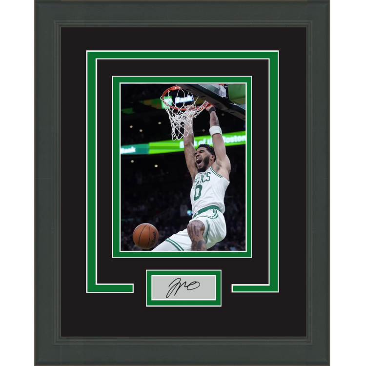 Framed Jayson Tatum Facsimile Laser Engraved Signature Auto Boston Celtics 11x14 Basketball Photo