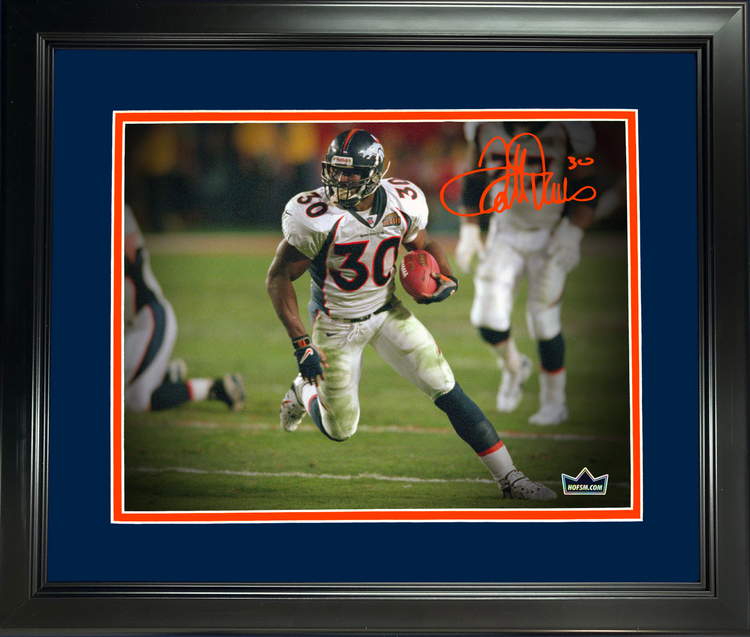 Framed Terrell Davis Denver Broncos Facsimile Laser Engraved Signature Auto 11"x14" Football Photo HOFSM Holo