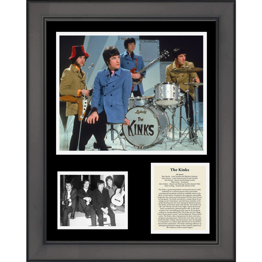 Framed The Kinks Band Discography 11"x14" Music Three Photo Collage