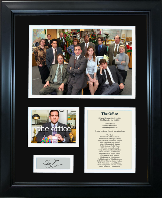 Framed The Office TV Show Steve Carell Michael Scott Facsimile Laser Engraved Signature Auto 11"x14" Photo Sig Collage