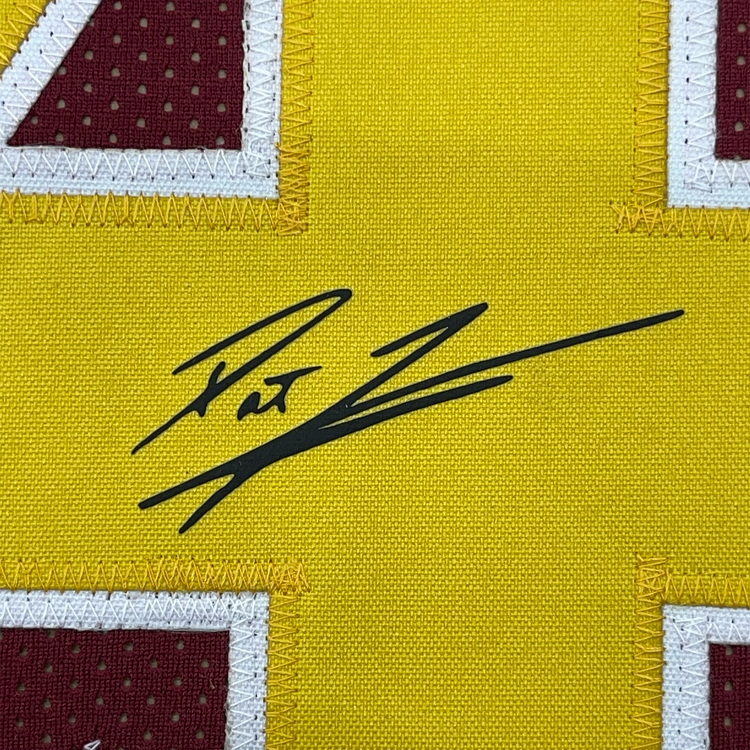 Framed Facsimile Autographed Pat Tillman 35x39 Arizona State Red Reprint Laser Auto Football Jersey Size Men's XL
