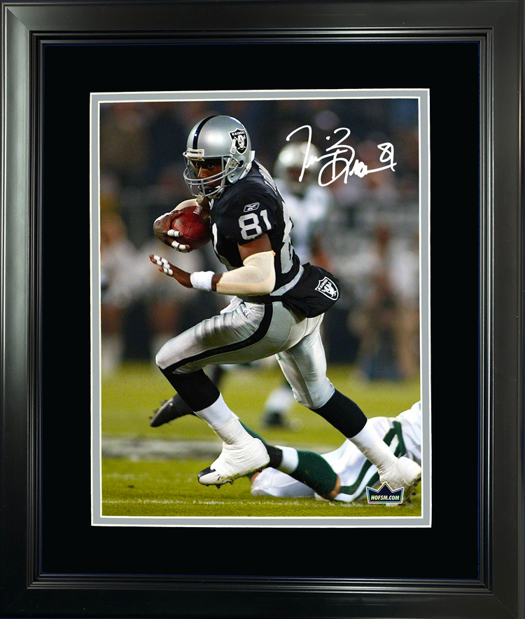 Framed Tim Brown Oakland Las Vegas Raiders Facsimile Laser Engraved Signature Auto 11"x14" Football Photo HOFSM Holo