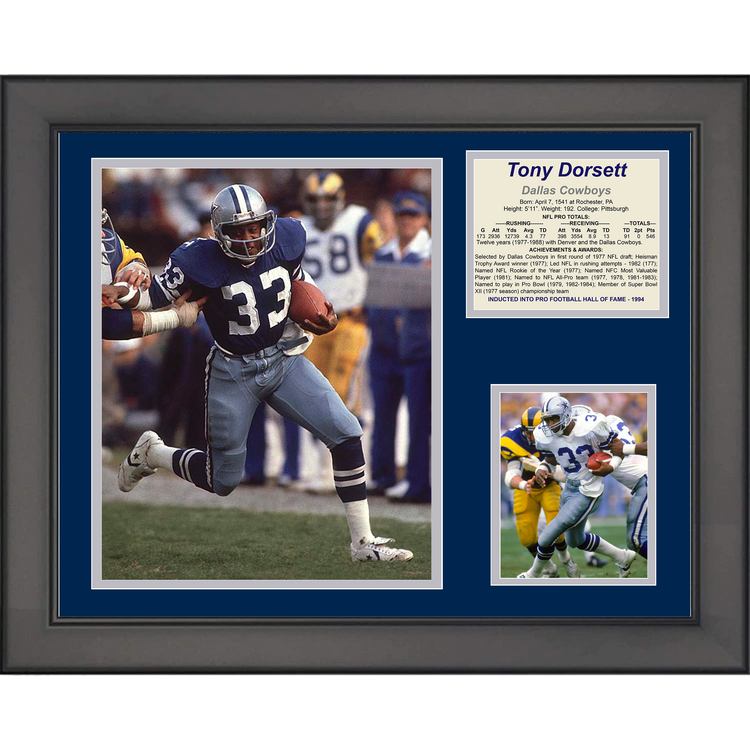 Framed Tony Dorsett Hall of Fame Dallas Cowboys 11"x14" Football Three Photo Collage #2