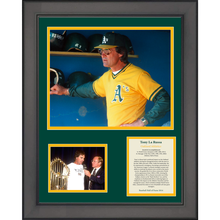 Framed Tony La Russa Hall of Fame Oakland Athletics A's Baseball 11"x14" Three Photo Collage