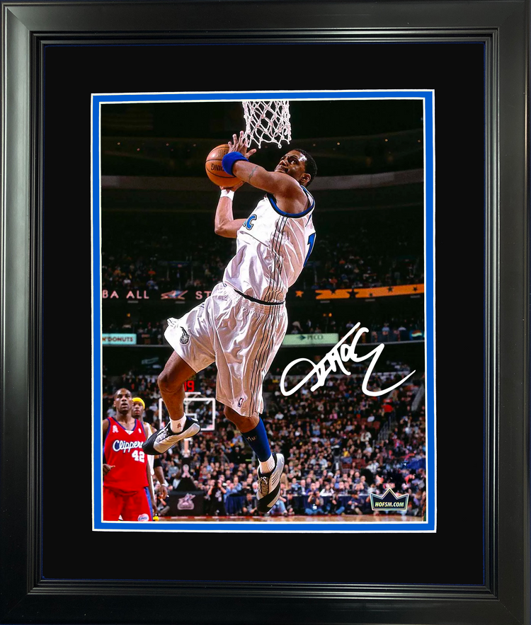 Framed Tracy McGrady Facsimile Laser Engraved Signature Auto 11"x14" Basketball Photo HOFSM Holo