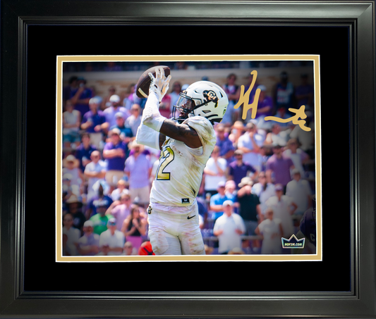 Framed Travis Hunter Facsimile Laser Engraved Signature Auto Colorado Buffaloes 11"x14" College Football Photo HOFSM Holo