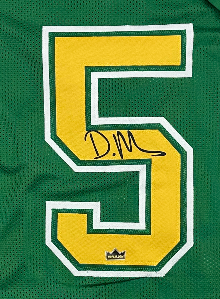 Framed Facsimile Autographed Dante Moore 35x39 Oregon Green Reprint Laser Auto College Football Jersey
