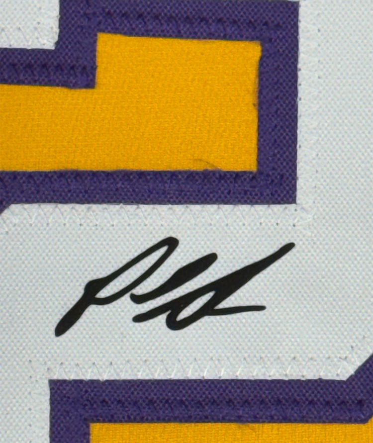 Framed Facsimile Autographed Paul Skenes 35x39 LSU Yellow Reprint Laser Auto College Baseball Jersey