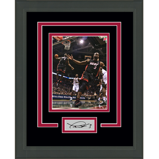Framed Dwyane Wade Facsimile Laser Engraved Signature Auto Miami Heat 11x14 Basketball Photo