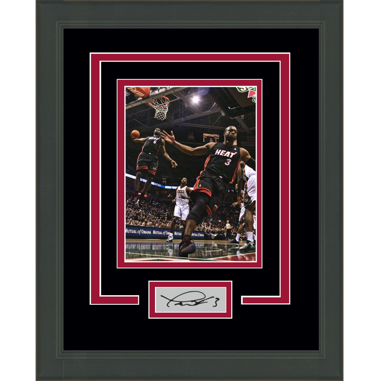 Framed Dwyane Wade Facsimile Laser Engraved Signature Auto Miami Heat 11x14 Basketball Photo