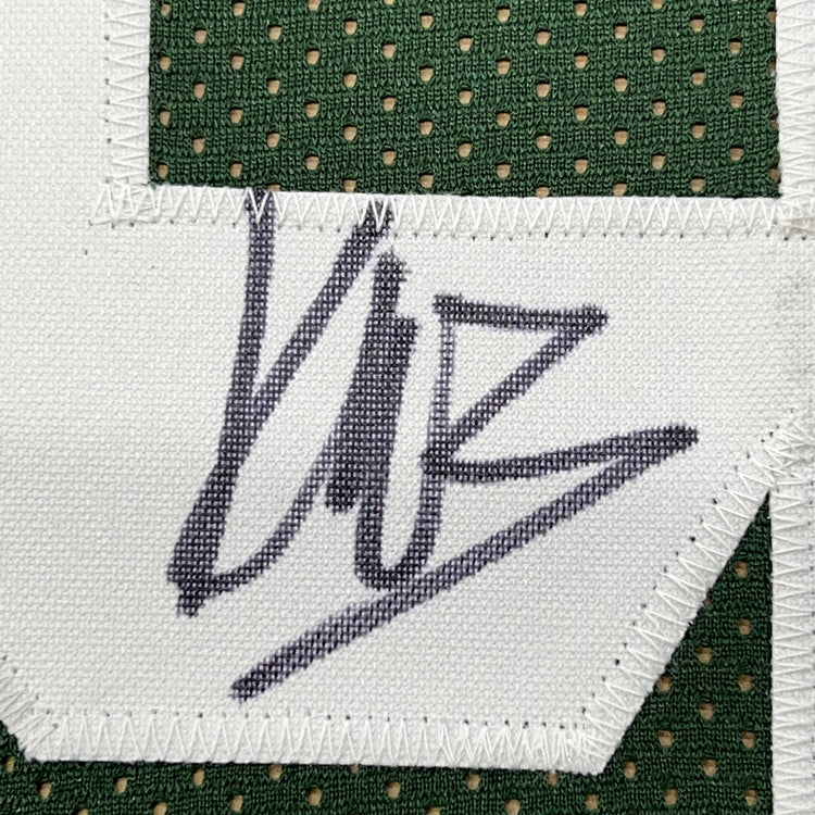 Framed Autographed/Signed Kenneth Walker III 35x39 Michigan State Green College Football Jersey Beckett BAS COA