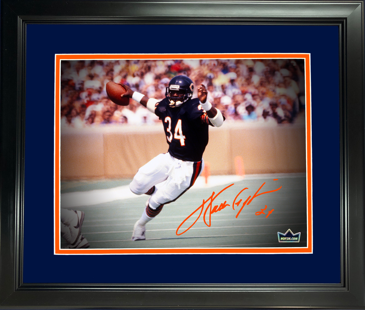 Framed Walter Payton Chicago Bears Facsimile Laser Engraved Signature Auto 11"x14" Football Photo HOFSM Holo