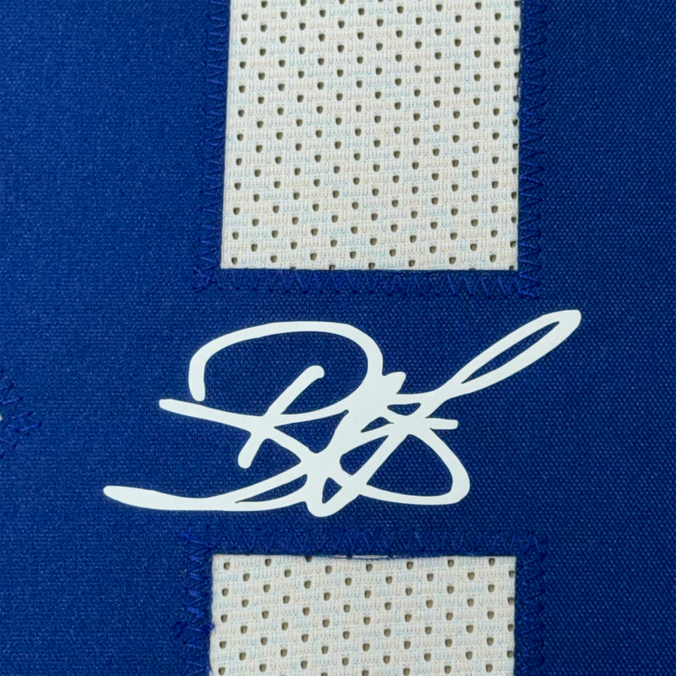 Framed Facsimile Autographed Reggie Wayne 35x39 Indianapolis White Reprint Laser Auto Football Jersey