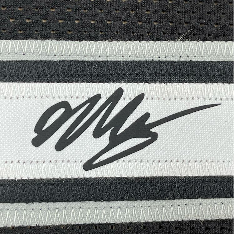 Framed Facsimile Autographed Victor Wembanyama 35x39 San Antonio Black Reprint Laser Auto Basketball Jersey