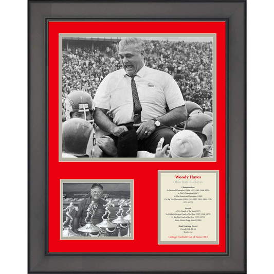 Framed Woody Hayes Hall of Fame OSU Ohio State Buckeyes 11"x14" College Football Three Photo Collage