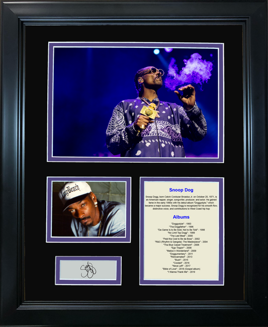 Framed Snoop Dog Discography Facsimile Laser Engraved Signature Auto 11"x14"Music Photo Sig Collage