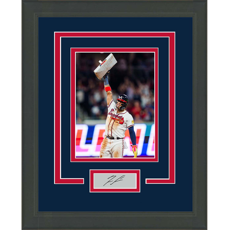 Framed Ronald Acuna Jr. 40/70 Season Facsimile Laser Engraved Signature Auto Atlanta Braves 11x14 Baseball Photo