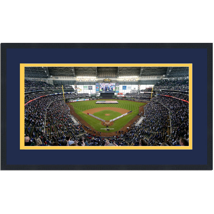 Framed American Family Field Milwaukee Brewers MLB 16x24 Baseball Photo Professionally Matted