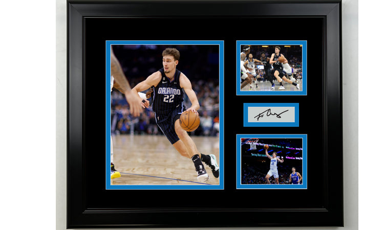 Framed Franz Wagner Orlando Magic Facsimile Laser Engraved Signature Basketball 14x11 3 Photo Collage