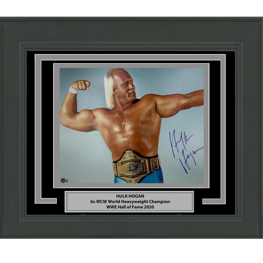 Framed Autographed/Signed Hulk Hogan 16x20 WWE WWF Hulkamania Wrestling Photo Beckett BAS COA #7
