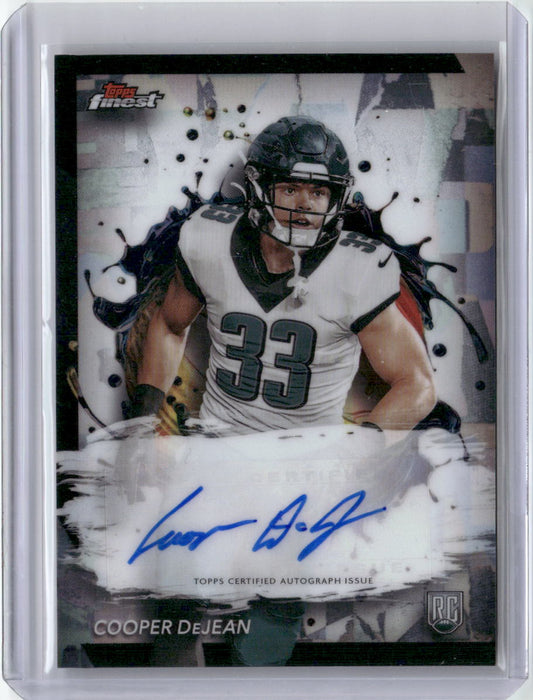 2024 Topps Finest Cooper DeJean #RFA-CD Auto Rookie RC Football Card