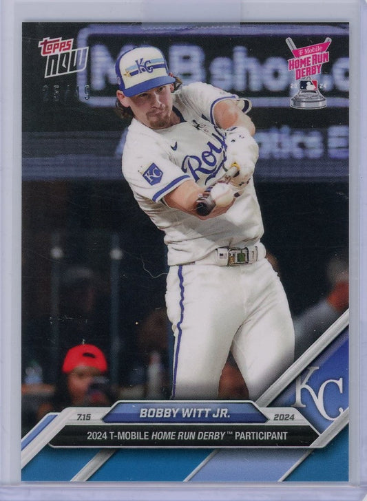 2024 Topps Now Bobby Witt Jr #427 Blue #/49 Home Run Derby Baseball Card