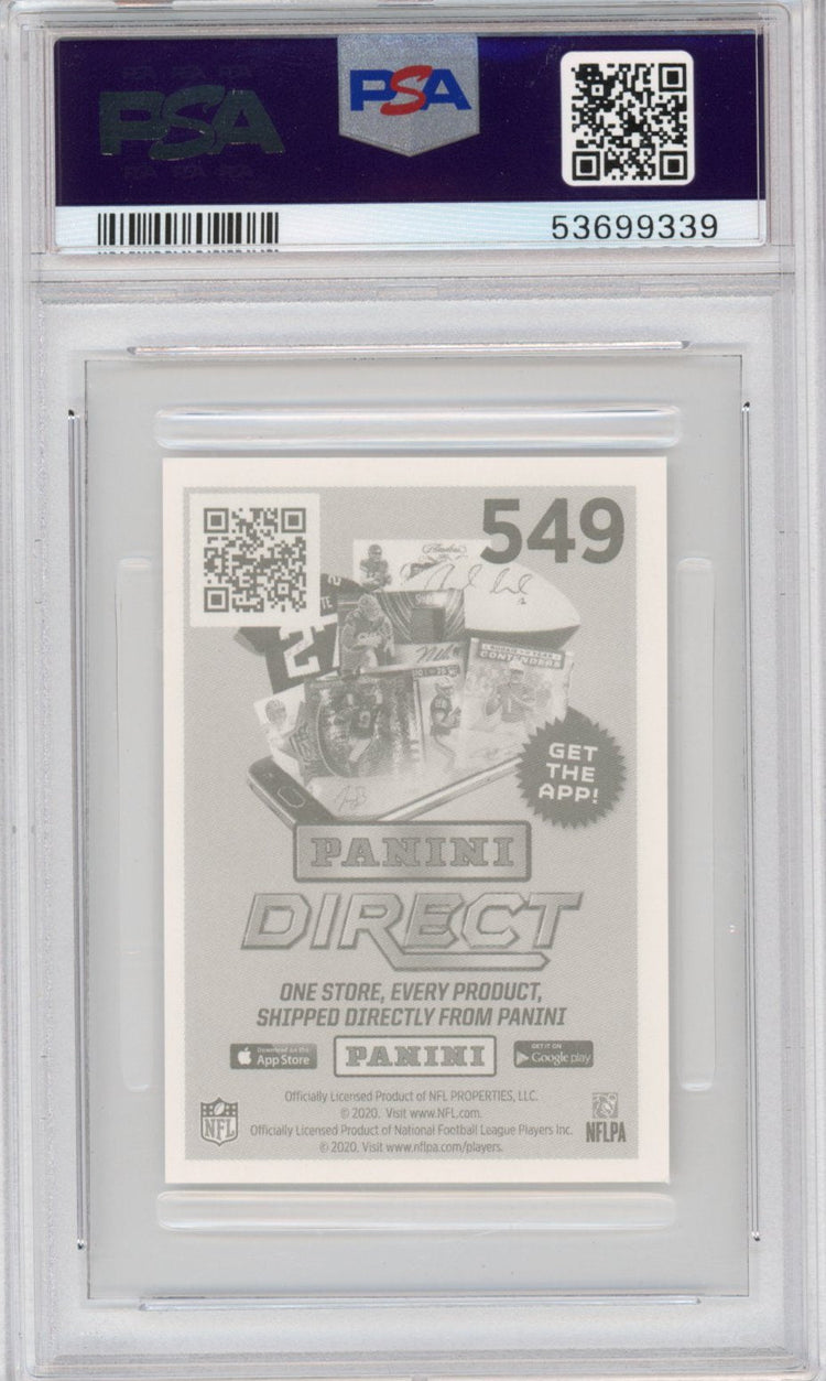 Graded 2020 Panini Stickers Joe Burrow #549 Rookie RC Football Card PSA 10 Gem Mint