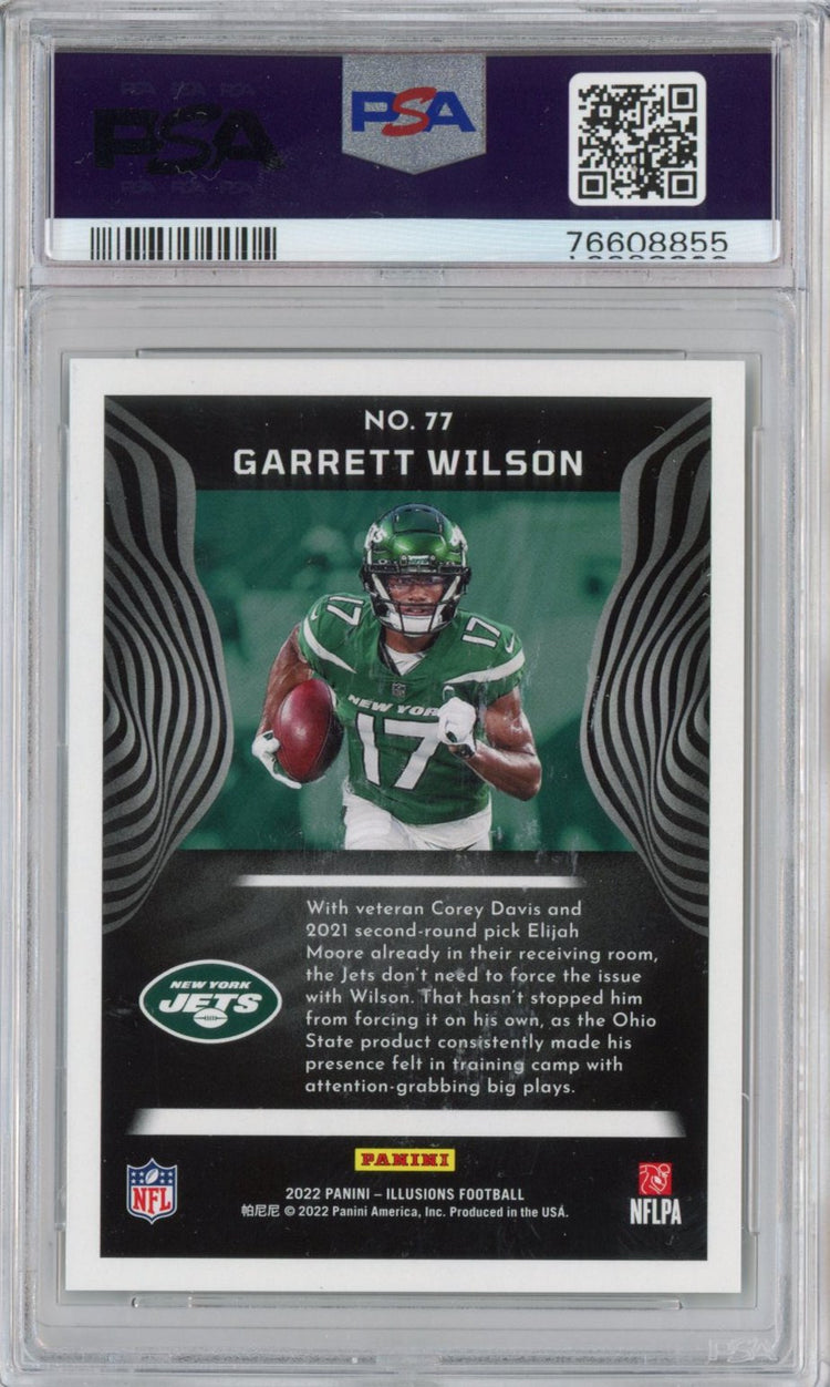 Graded 2022 Panini Illusions Garrett Wilson #77 Rookie RC Football Card PSA 10 Gem Mint