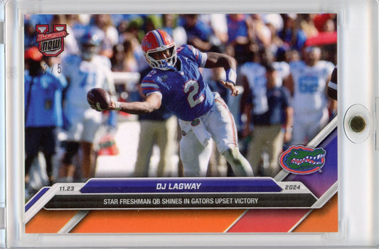 2024 Topps Bowman U Now DJ Lagway #44 Orange #/5 Florida Gators Rookie RC Football Card