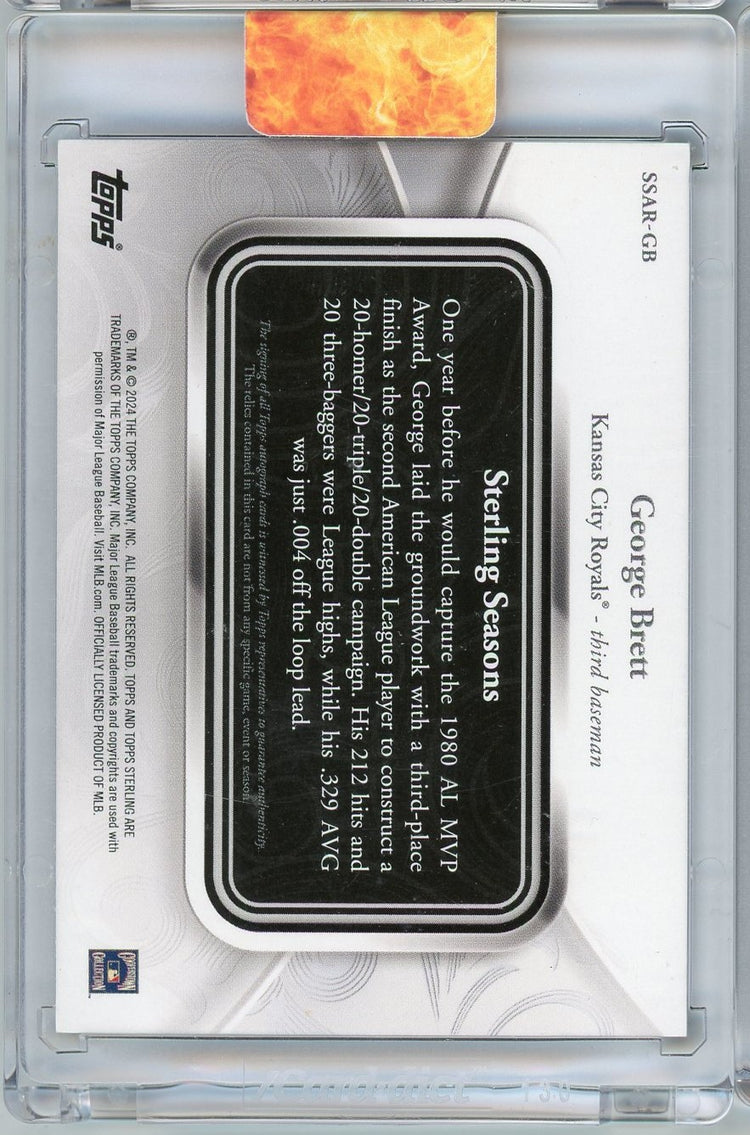 2024 Topps Sterling Sterling Season 1979 George Brett #SSAR-GB Game Used Memorabilia Autograph /25 Baseball Card